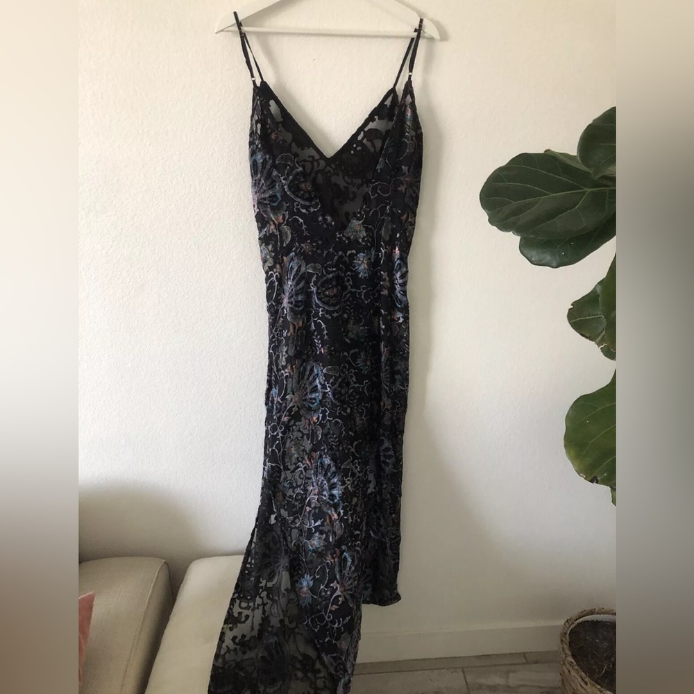 ASA Kaftans Low Back Dress in Black Size XL Made in India